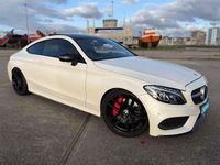 Usado Mercedes C250 AMG line 204 CV (150 kW) 2016 Blanco Coupe
