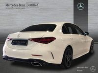 Usado Mercedes C220 AMG line 200 CV (147 kW) 2022 Blanco polar