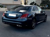 Usado Mercedes C220 AMG line 170 CV (125 kW) 2015 Negro Berlina