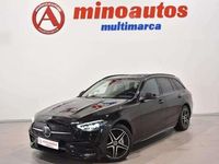 Usado Mercedes C300 AMG line 324 CV (238 kW) 2022 Negro Familiar