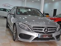 Usado Mercedes C220 AMG line 170 CV (125 kW) 2015 Gris / plata Berlina