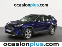 Käytetty Toyota RAV4 Hybrid Luxury 218 HP (160 kW) 2019 Sininen Katumaasturi
