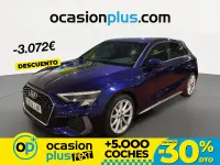 Usado Audi A3 S-Line 116 CV (85 kW) 2021 Azul Berlina