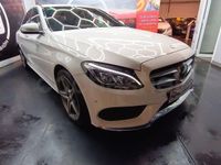 Usado Mercedes C250 AMG line 204 CV (150 kW) 2014 Blanco Berlina