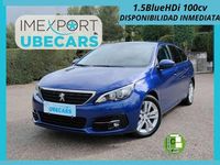 Usado Peugeot 308 SW Style 100 CV (73 kW) 2018 Azul Familiar