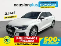 Usado Audi A3 S-Line 116 CV (85 kW) 2020 Blanco Berlina