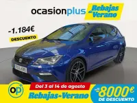 Usado Seat Leon FR 130 CV (95 kW) 2018 Azul Utilitario