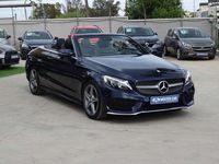 Usado Mercedes C200 184 CV (135 kW) 2016 Azul Descapotable
