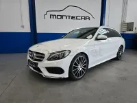 Usado Mercedes C220 AMG line 170 CV (125 kW) 2014 Blanco Familiar