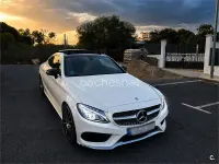 Usado Mercedes C220 AMG line 170 CV (125 kW) 2017 Blanco Coupe