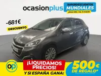 Usado Peugeot 208 Style 75 CV (55 kW) 2017 Gris Utilitario