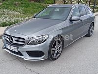 Usado Mercedes C220 AMG line 170 CV (125 kW) 2015 Gris / plata Familiar