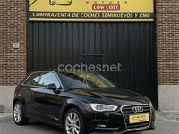 Usado Audi A3 Ambition 110 CV (80 kW) 2015 Negro Berlina