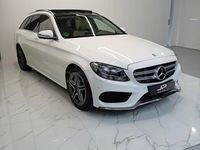 Usado Mercedes C220 AMG line 170 CV (125 kW) 2016 Blanco Familiar