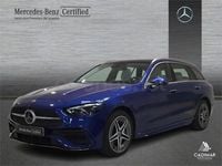 Usado Mercedes C300e AMG line 313 CV (230 kW) 2023 Azul Familiar