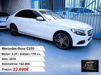 Usado Mercedes C220 170 CV (125 kW) 2018 Blanco Berlina