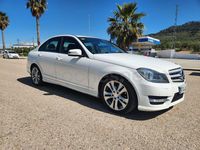 Usado Mercedes C200 Avantgarde 136 CV (100 kW) 2013 Blanco Berlina
