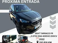 Usado Seat Tarraco 4Drive 200 CV (147 kW) 2022 Negro SUV