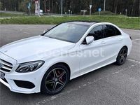 Usado Mercedes C220 AMG line 170 CV (125 kW) 2015 Blanco Familiar