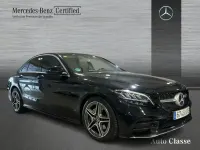 Usado Mercedes C220 AMG line 194 CV (142 kW) 2018 Negro Berlina