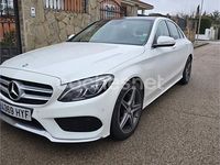 Usado Mercedes C220 AMG line 170 CV (125 kW) 2014 Blanco Berlina
