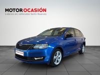 Usado Skoda Rapid Ambition 93 CV (68 kW) 2017 Azul metalizado Familiar