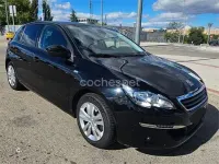 Usado Peugeot 308 Style 130 CV (95 kW) 2016 Negro Berlina