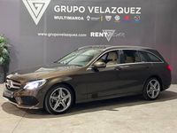 Usado Mercedes C220 AMG line 170 CV (125 kW) 2018 Marrón Familiar