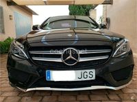 Usado Mercedes C220 AMG line 170 CV (125 kW) 2015 Negro Berlina