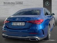 Usado Mercedes C220 AMG line 200 CV (147 kW) 2022 Spektral blue  metallic paint Berlina