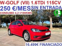 Usado VW Golf VII 115 CV (84 kW) 2019 Rojo Berlina
