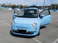 Usado Fiat 500 Lounge 69 CV (50 kW) 2012 Azul Descapotable