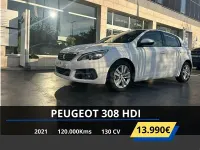 Usado Peugeot 308 Active 130 CV (95 kW) 2021 Blanco Berlina