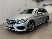 Usado Mercedes C220 AMG line 170 CV (125 kW) 2016 Gris / plata Familiar
