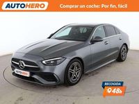 Usado Mercedes C220 AMG line 200 CV (147 kW) 2022 Gris Berlina