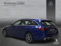 Usado Mercedes C300e AMG line 313 CV (230 kW) 2023 Azul Familiar