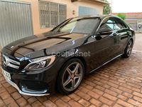 Usado Mercedes C220 AMG line 170 CV (125 kW) 2015 Negro Berlina