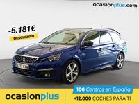 Usado Peugeot 308 GT-line 130 CV (95 kW) 2019 Azul Familiar