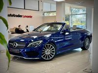 Usado Mercedes C220 AMG line 170 CV (125 kW) 2018 Azul Descapotable