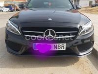Usado Mercedes C180 AMG line 156 CV (114 kW) 2016 Negro Familiar