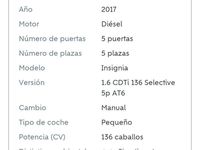 Usado Opel Insignia Eco 136 CV (100 kW) 2017 Blanco Berlina