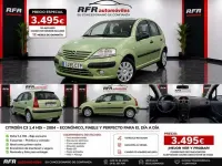 Usado Citroën C3 Exclusive 68 CV (50 kW) 2004 Verde Utilitario