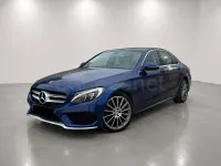 Usado Mercedes C220 AMG line 170 CV (125 kW) 2017 Azul Berlina