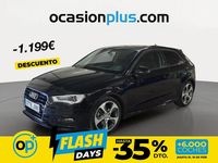 Usado Audi A3 S-Line 110 CV (80 kW) 2016 Negro Utilitario