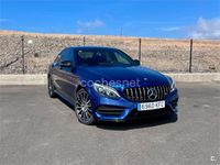 Usado Mercedes C220 AMG line 170 CV (125 kW) 2017 Azul Berlina