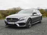 Usado Mercedes C250 AMG line 204 CV (150 kW) 2016 Gris / plata Familiar