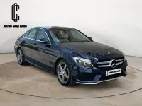 Usado Mercedes C220 AMG line 170 CV (125 kW) 2016 Azul Berlina