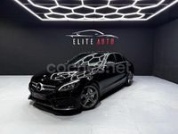 Usado Mercedes C200 AMG line 136 CV (100 kW) 2016 Negro Berlina