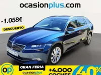 Usado Skoda Superb Ambition 150 CV (110 kW) 2016 Azul Familiar