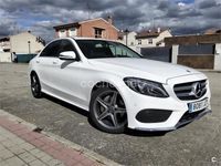 Usado Mercedes C220 AMG line 170 CV (125 kW) 2017 Blanco Berlina